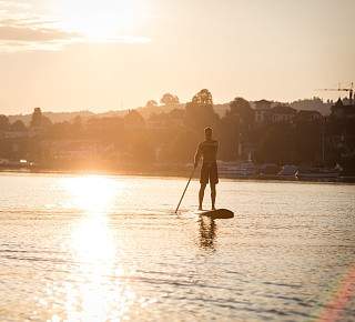 Stand Up Paddling on Lake Murten